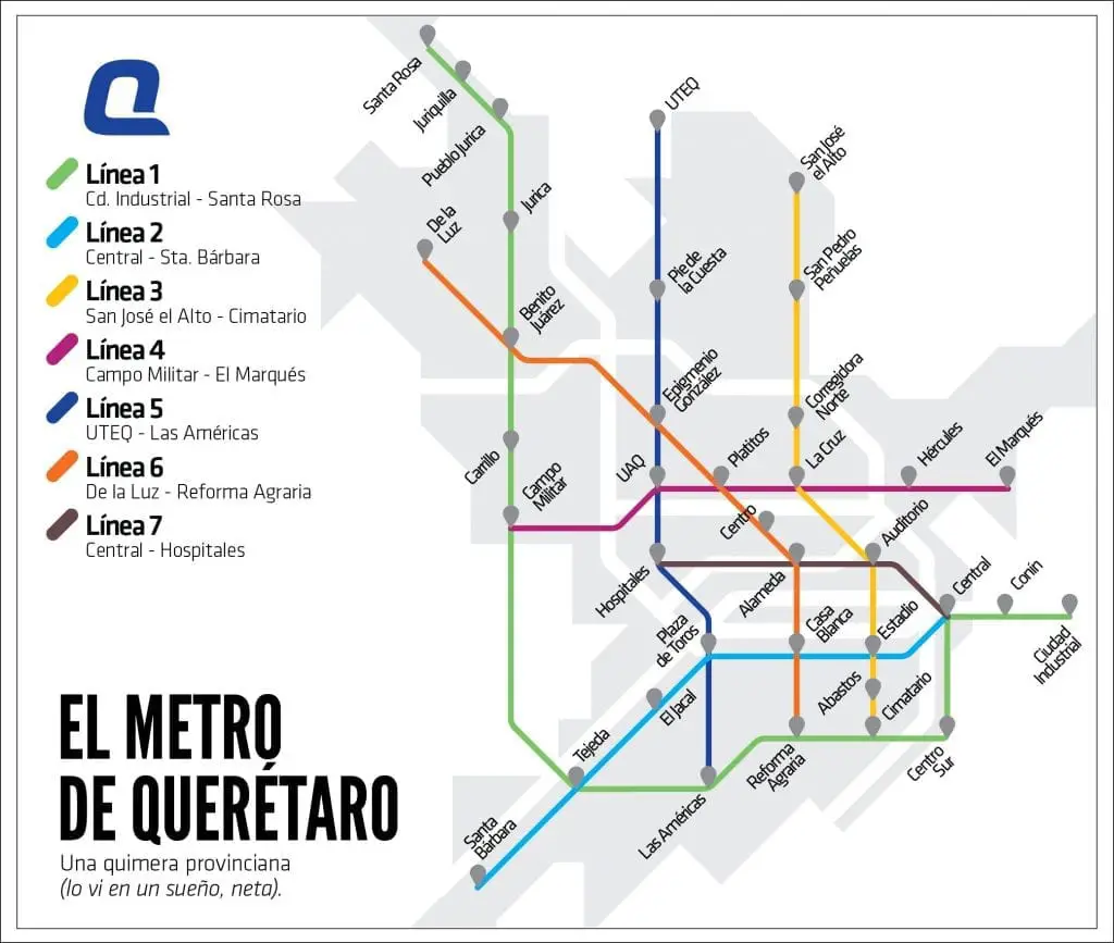 Resultado de imagen para QuerÃ©taro mapa metro
