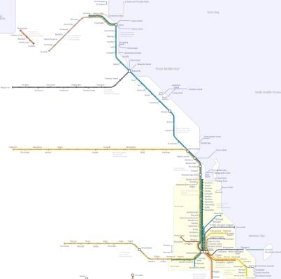 Rail Map of Queensland
