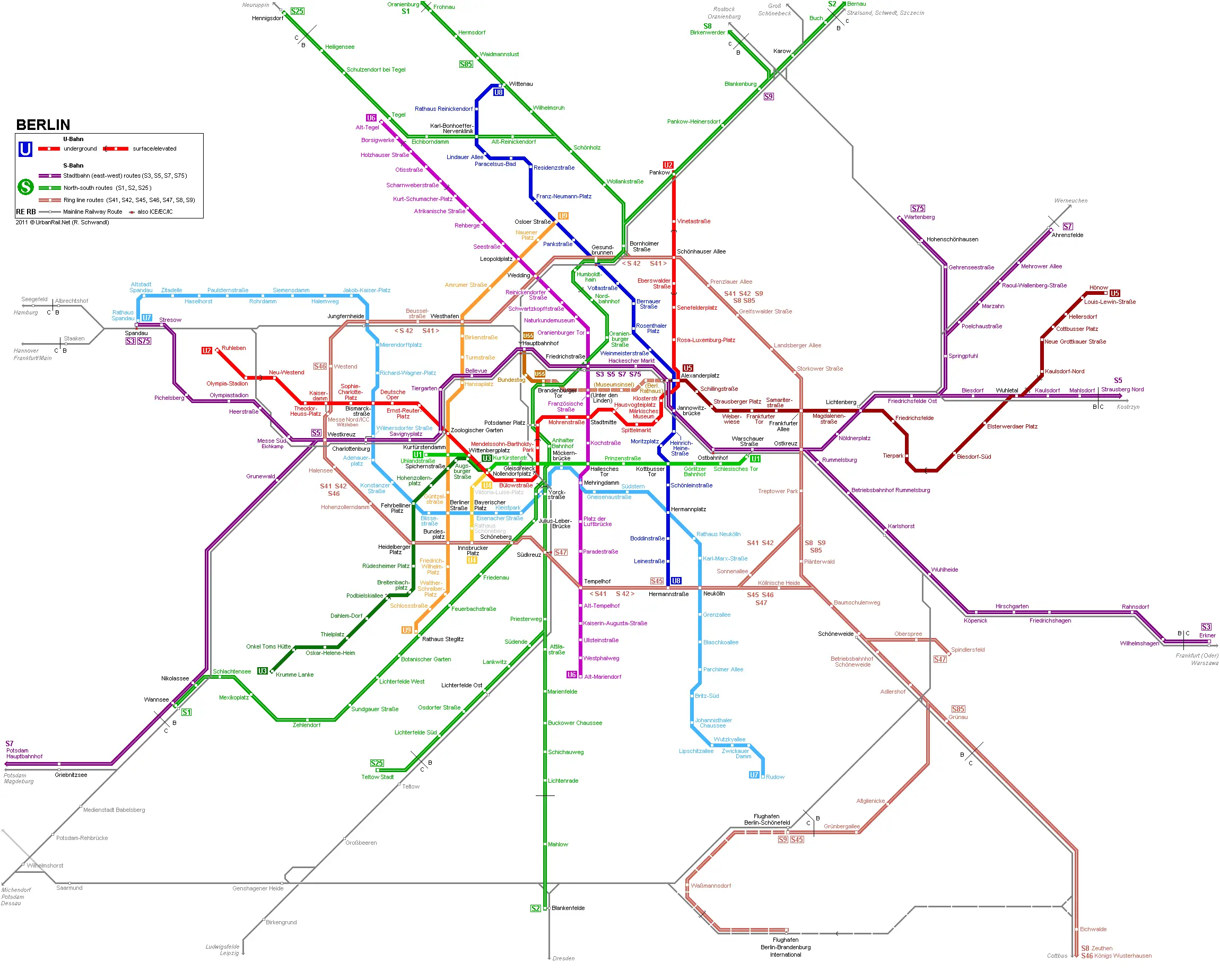 Berlin Map Metro 1 